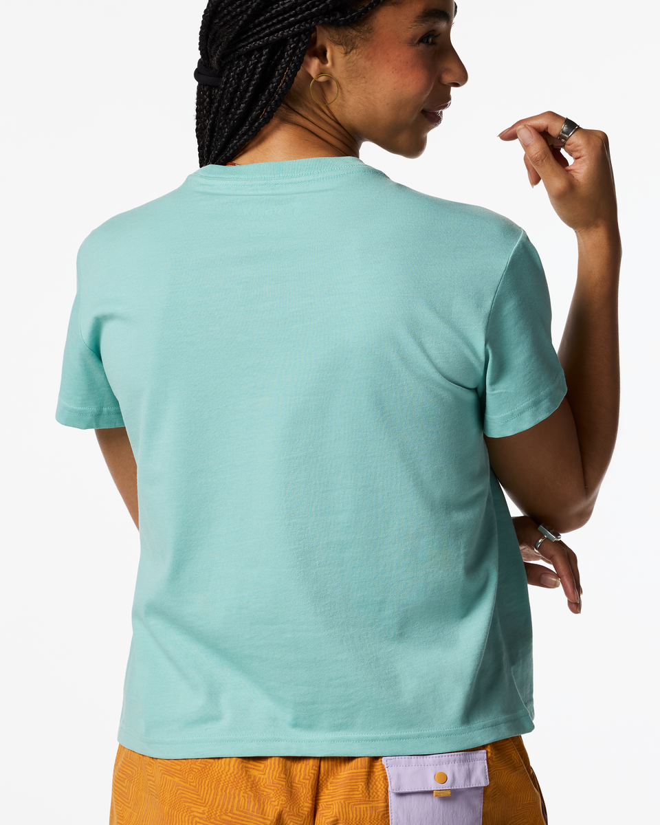 Casual Adventure Style Sunset Embers T-Shirt - Women s